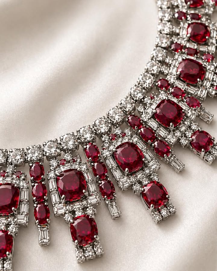 ꧁ Jewels of Hindustan: Royal Treasures | The Maharaja of Nawanagar’s Cartier Ruby Necklace ꧂ .