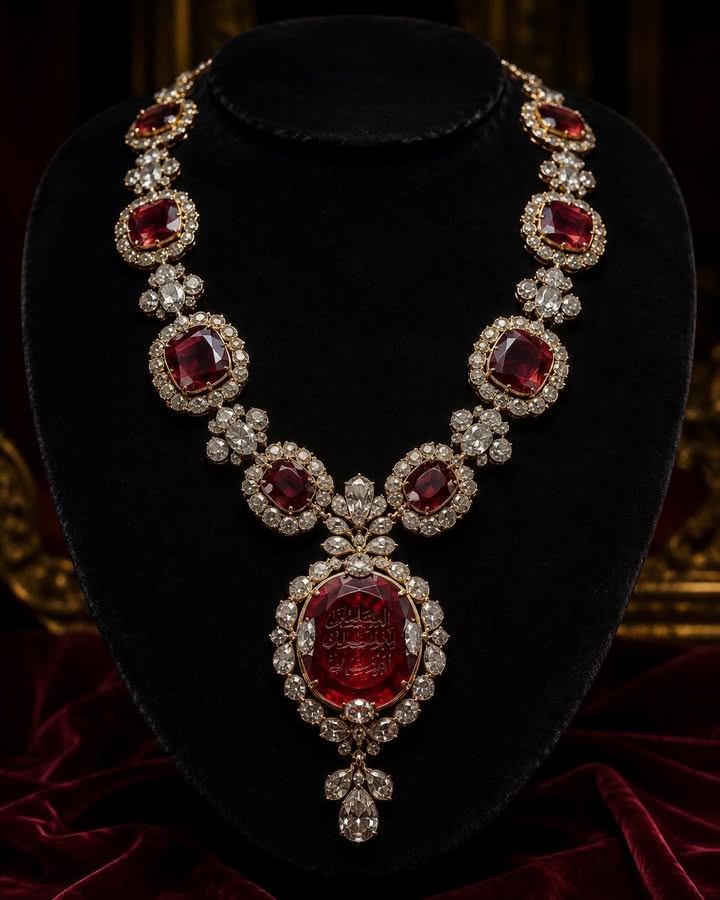 ꧁ Jewels of Hindustan: Royal Treasures | The Timur Ruby Necklace ꧂.