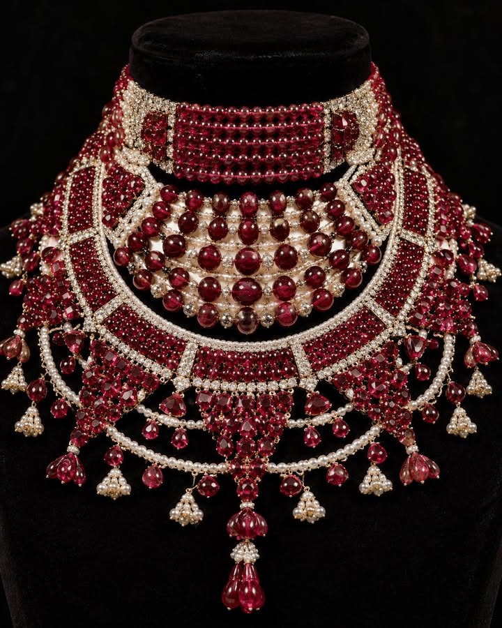 ꧁ THE PATIALA RUBY CHOKER – A CRIMSON CROWN OF LOVE AND POWER : JEWELS OF HINDUSTAN: ROYAL TREASURES ꧂.
