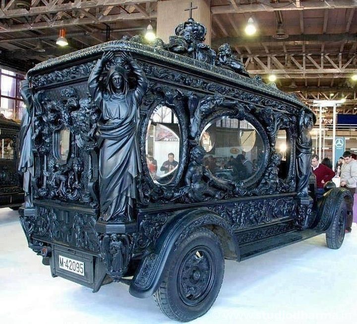 1920’s Hand carved hearse.