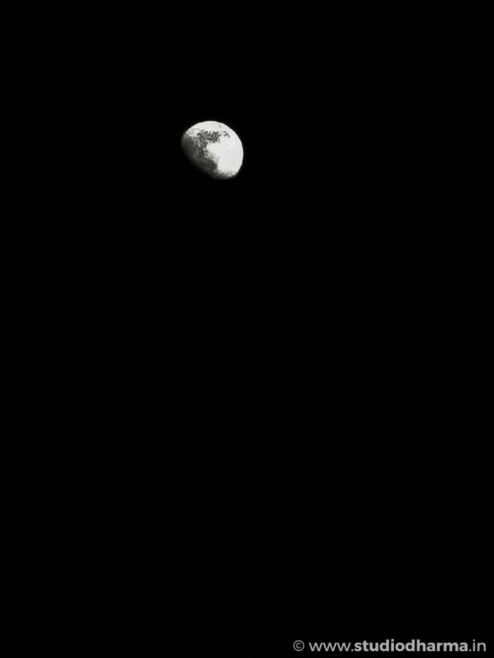 Fortunately, today my 14-year-old son Hardik was able to take this photo despite my attempts over the past few years to capture the moon from my mobile device.