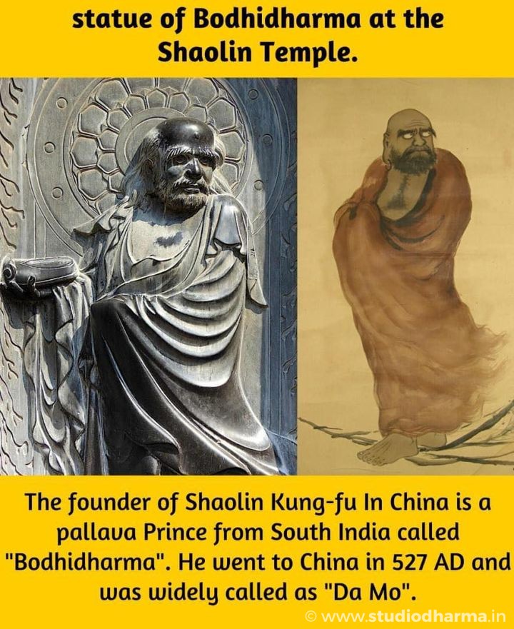 statue of Bodhidharma at the Shaolin Temple.