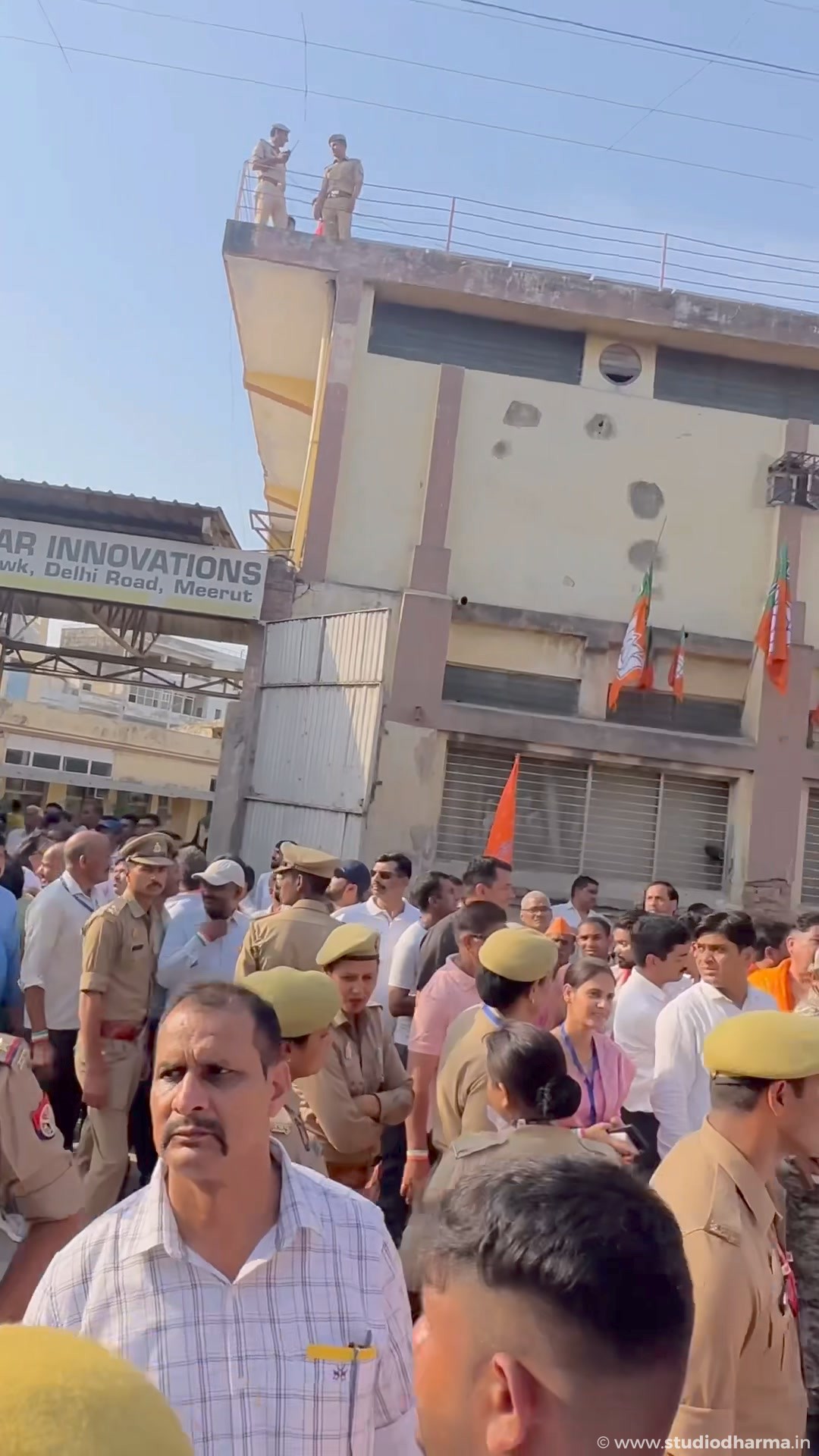 Today, witnessed an electrifying road show in Meerut led by UP Chief Minister Yogi Adityanath ji as part of his election campaign.