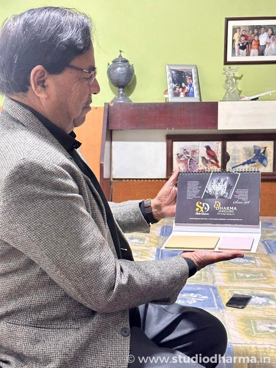 Shri Satish Jain ji of Rani-Mill, Meerut
 He is a famous businessman, historian, archaeologist, and philanthropist with his copy of the coffee table book & table Calander of StudioDharma.