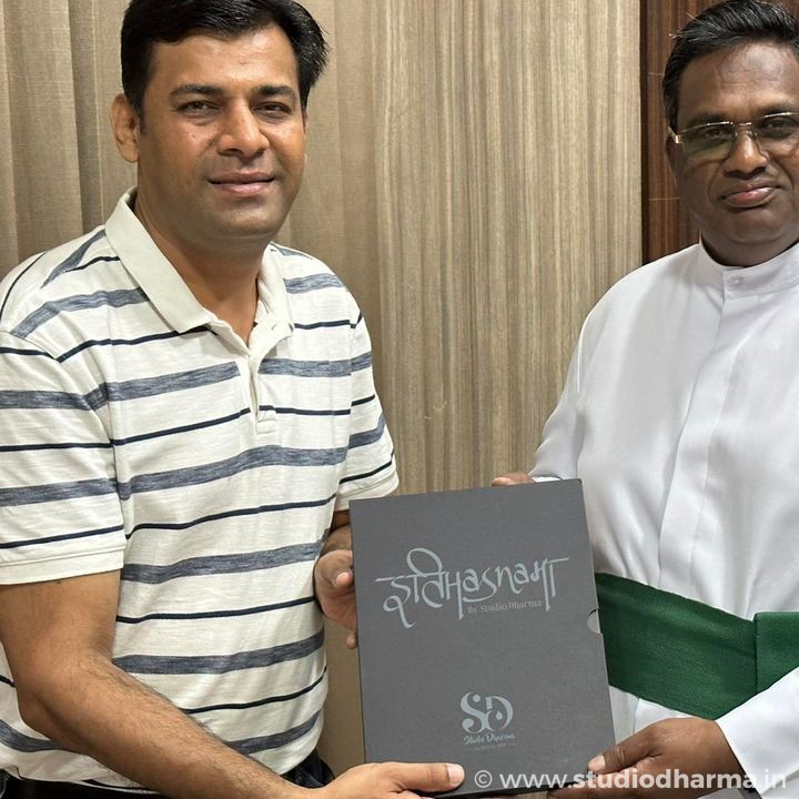 It is a privilege to present the coffee table book by StudioDharma to Rev.